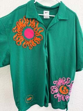 Nike Project O'Phoria Mesh Button-Down Shirt Green Size XL
